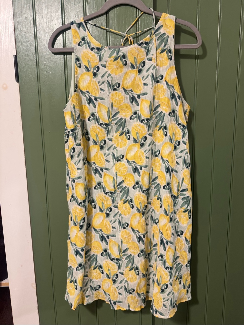 Abercrombie & Fitch Lemon Print, Sleeveless Mini Dress With Scoop Back - Picture 4 of 6